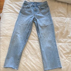 Ankle straight leg jeans